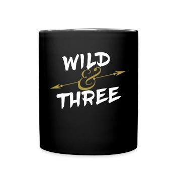 Dritter Geburtstag 3 Jahre Alt Geburtstagskind - Tasse einfarbig - Schwarz - Vorne