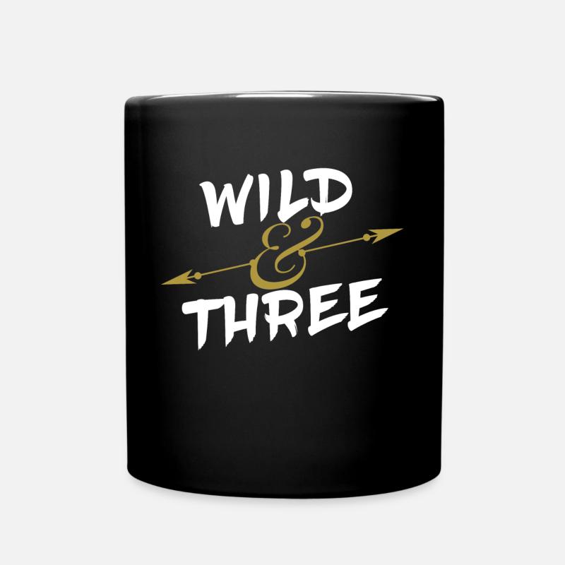 Dritter Geburtstag 3 Jahre Alt Geburtstagskind - Tasse einfarbig - Schwarz