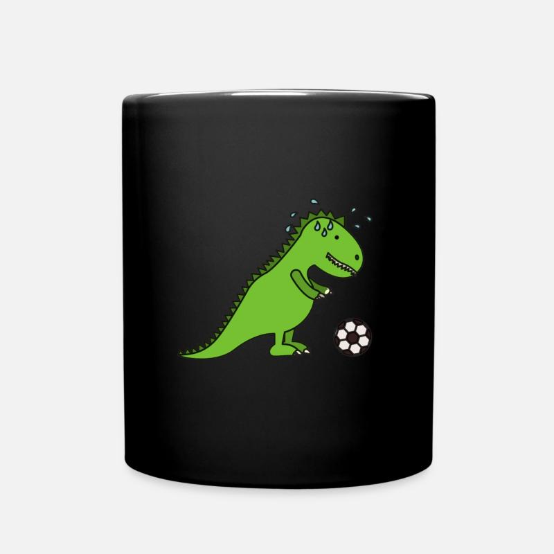 Footballeur de dinosaure - Mug uni - noir