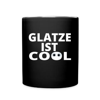 Glatze Maenner Geschenk Haare Lustig - Tasse einfarbig - Schwarz - Vorne