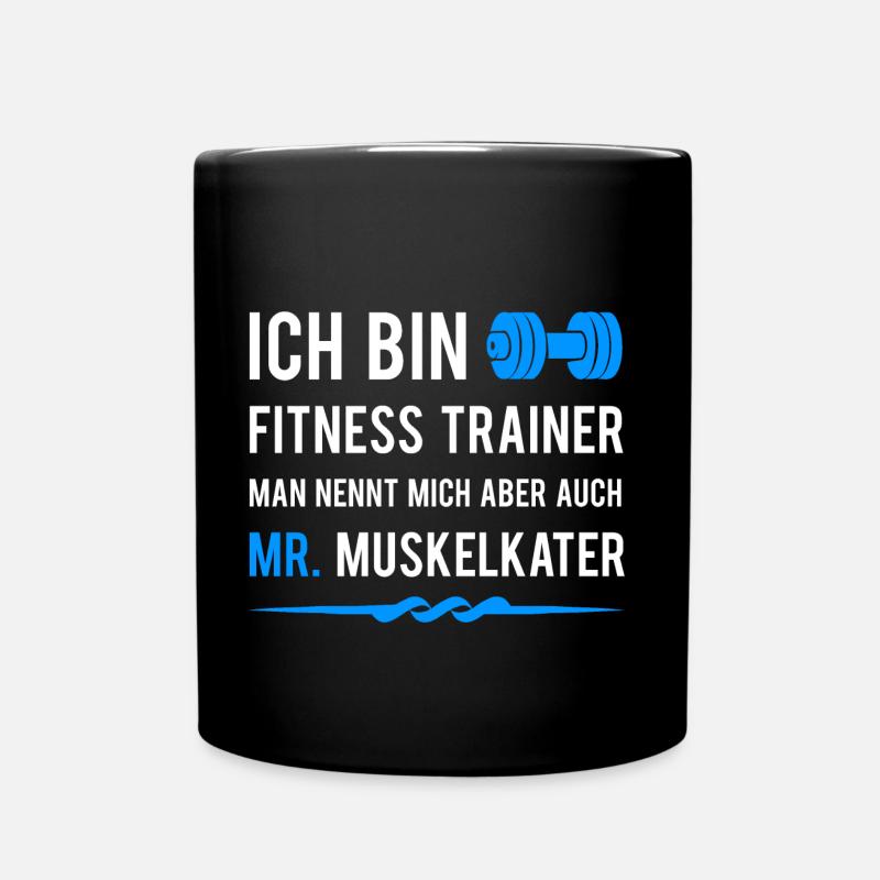 Fitnesstrainer - Tasse einfarbig - Schwarz