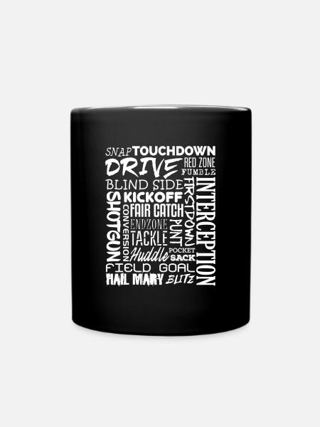 American Football Sprüche Statement Motivation - Tasse einfarbig - Schwarz