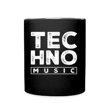 techno music - Full Colour Mug - black - Front