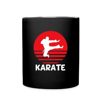 Karate Kampfsport Kampf - Tasse einfarbig - Schwarz - Vorne