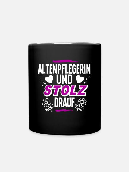 Altenpflegerin - Tasse einfarbig - Schwarz
