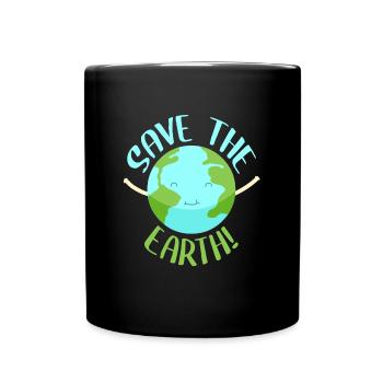 Terre protection du climat changement climatique disant - Mug uni - noir - Devant