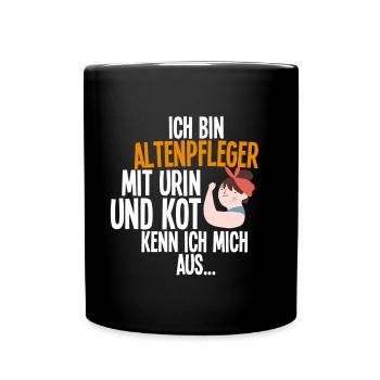 Altenpfleger - Tasse einfarbig - Schwarz - Vorne