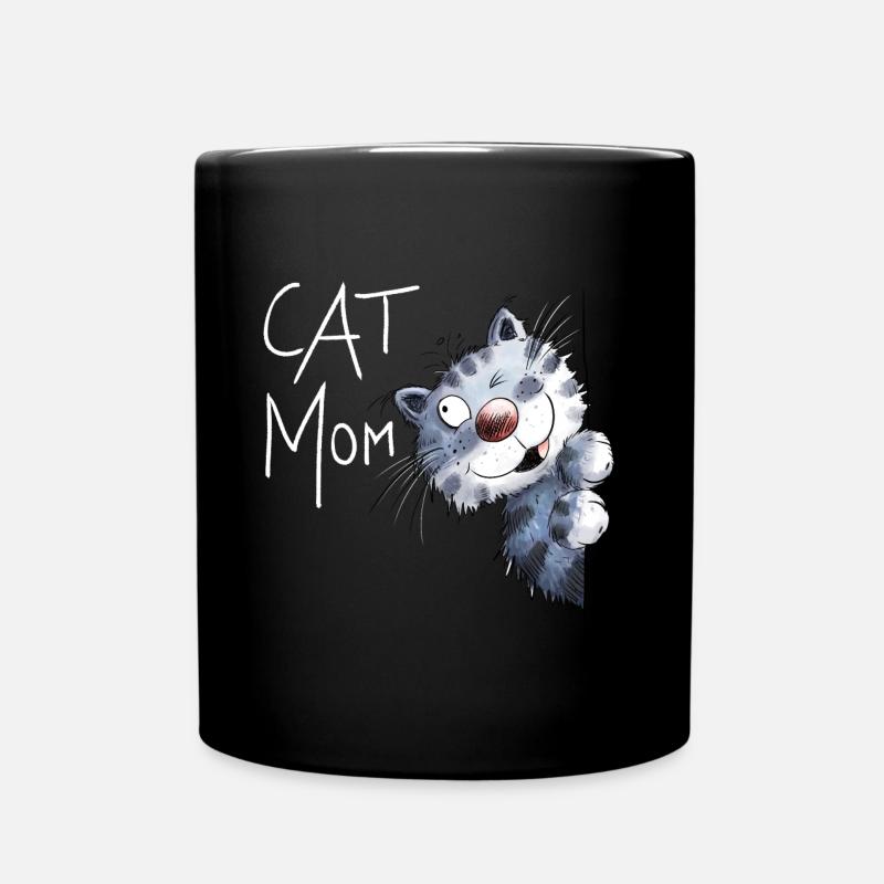 Cats Mum for cat for cats Mum - Full Colour Mug - black