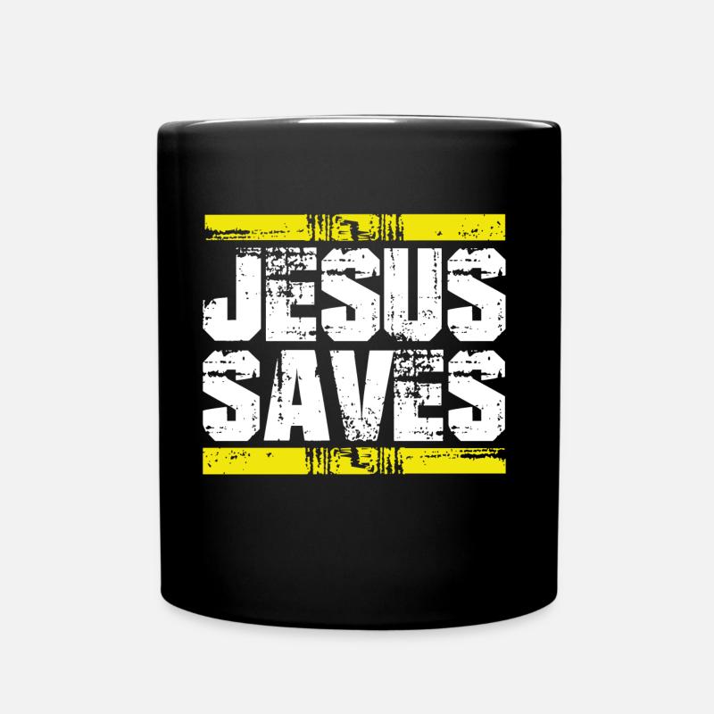 jesus saves rettet spruch - Tasse einfarbig - Schwarz