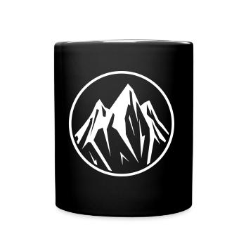 cercle de montagnes - Mug uni - noir - Devant