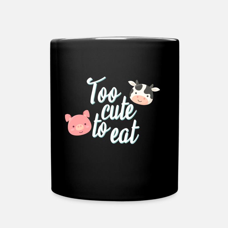 Végétarien végétalien disant végétarien sans viande - Mug uni - noir