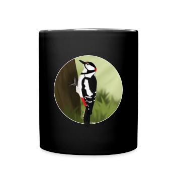 jz.birds illustration de conception oiseau pic - Mug uni - noir - Devant