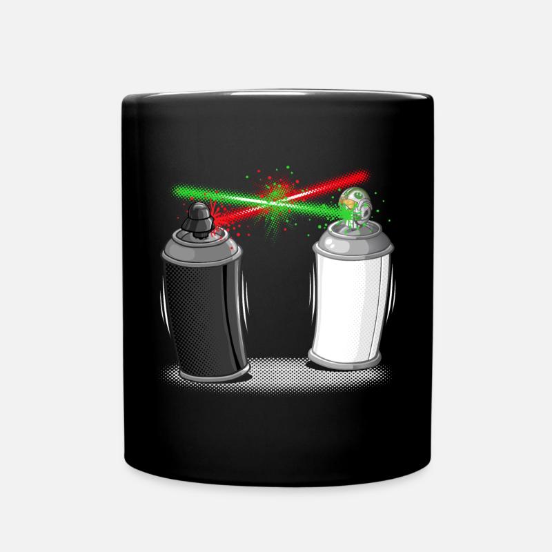 Graffiti wars - Tasse einfarbig - Schwarz
