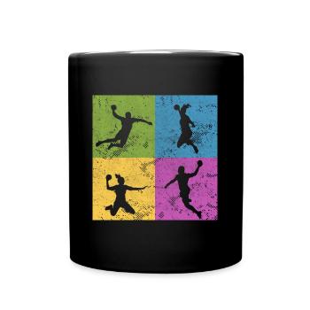 HANDBALL Handballer Sport - Tasse einfarbig - Schwarz - Vorne