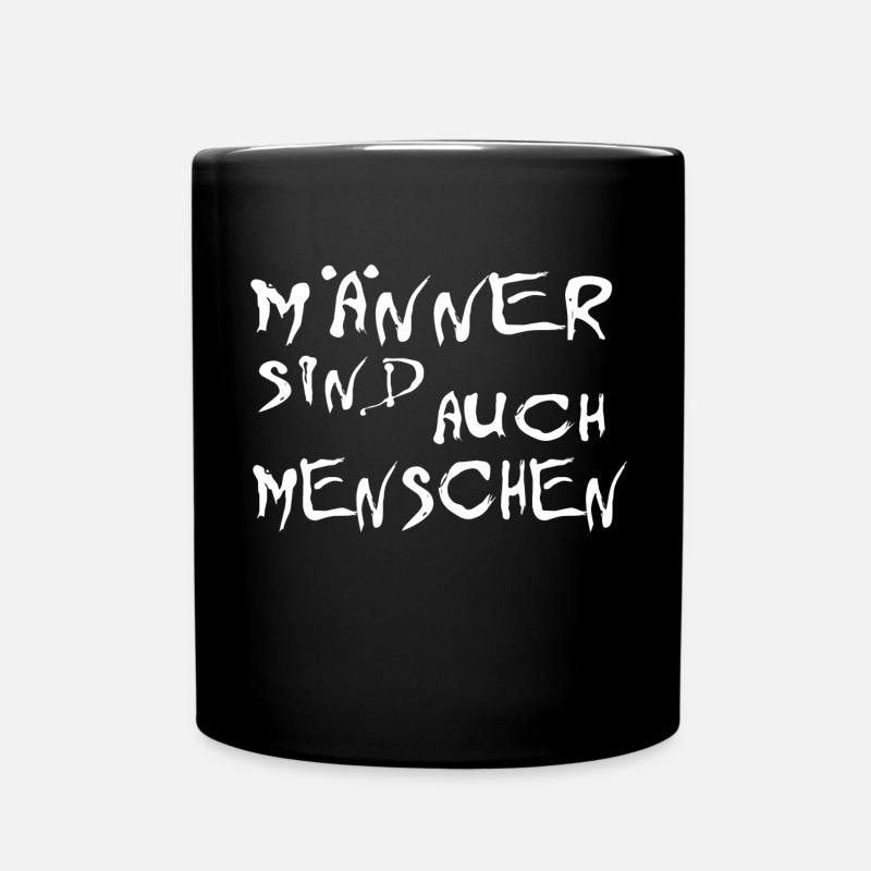 Maenner Menschen Gleichberechtigung Lustig geschen - Tasse einfarbig - Schwarz