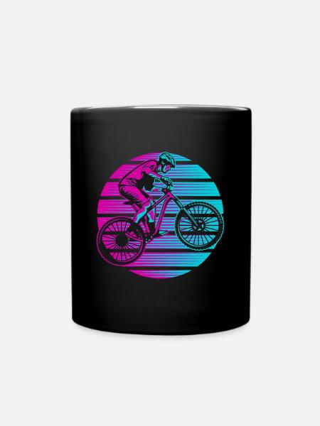 Fahrrad Mountainbike Radsport - Tasse einfarbig - Schwarz