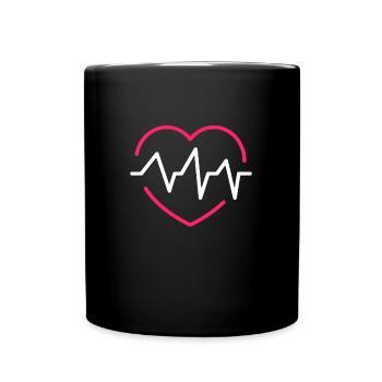 cardio fréquence médecine médecin infirmier infirmier - Mug uni - noir - Devant