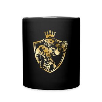 Armoiries de pirate en or - Mug uni - noir - Devant