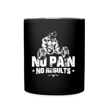 résultats d'entraînement de loup douleur - Mug uni - noir - Devant