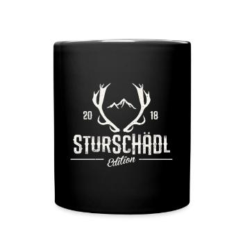 Sturschädl Edition: Für echte Sturköpfe mit Stil - Tasse einfarbig - Schwarz - Vorne