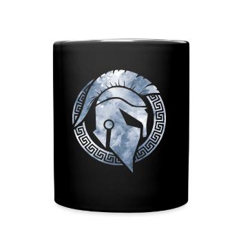 spartan helmet symbol - Tasse einfarbig - Schwarz - Vorne