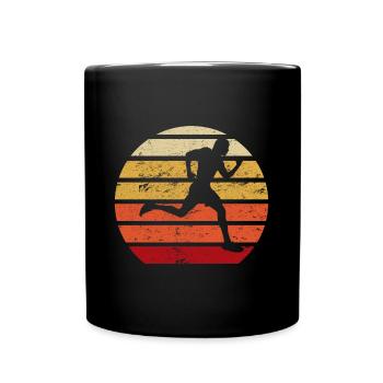 Jogging Jogging Running Fitness Athletics Retro - Full Colour Mug - black - Front