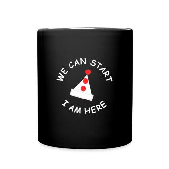 Weihnachts Karneval - Tasse einfarbig - Schwarz - Vorne