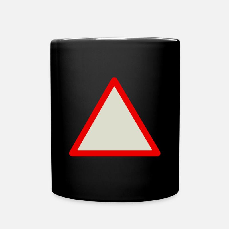 Panneau d’avertissement Attention - Mug uni - noir