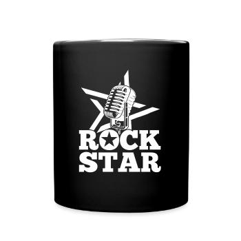 Rock Star Musik Rock and Roll - Tasse einfarbig - Schwarz - Vorne