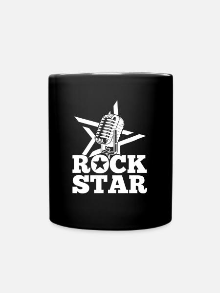 Rock Star Music Rock and Roll - Full Colour Mug - black
