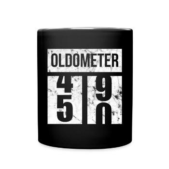 50 Oldometer 50. Geburtstagsgeschenkidee - Tasse einfarbig - Schwarz - Vorne