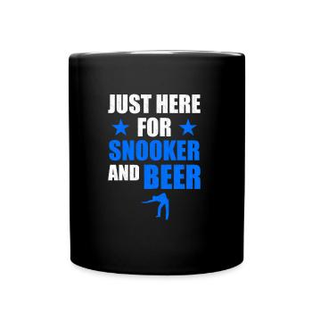 Bier und Snooker - Tasse einfarbig - Schwarz - Vorne