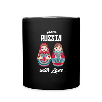 Russie Matrochka URSSS Cadeau de poupée russe - Mug uni - noir - Devant