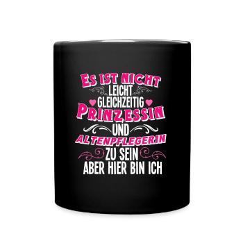 Altenpflegerin - Tasse einfarbig - Schwarz - Vorne