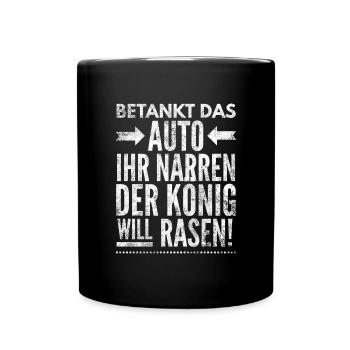 Sprüche Auto Lustige Sprüche Humor Zitat Geschenke - Tasse einfarbig - Schwarz - Vorne