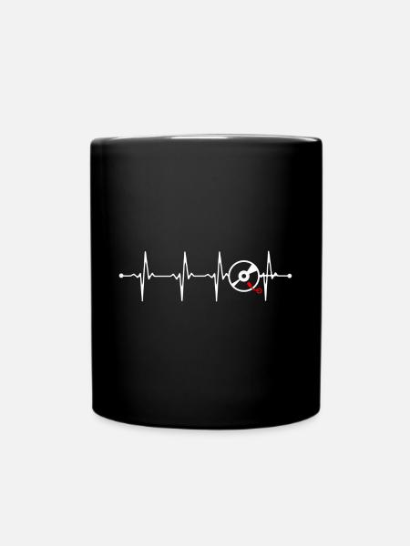 Disque vinyle battement de coeur HEINBEAT VINYL - Mug uni - noir