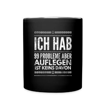 DJ Deejay Musik Techno Music Turntable Geschenk - Tasse einfarbig - Schwarz - Vorne
