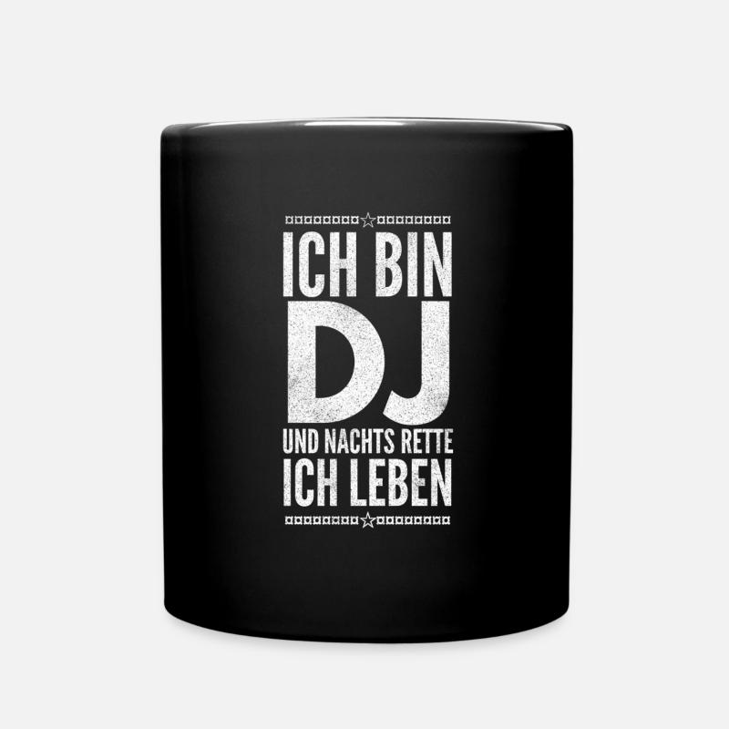 DJ Deejay Musik Techno Music Turntable Geschenk - Tasse einfarbig - Schwarz