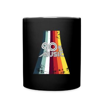 90er Musik 90er Jahre Vintage Retro - Tasse einfarbig - Schwarz - Vorne