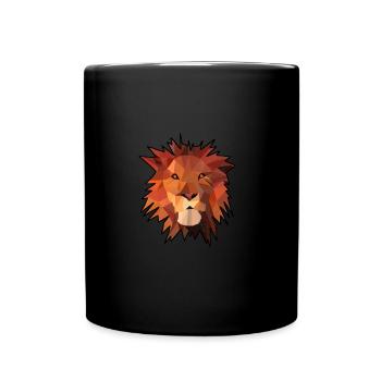 Idée cadeau cadeau Lion - Mug uni - noir - Devant