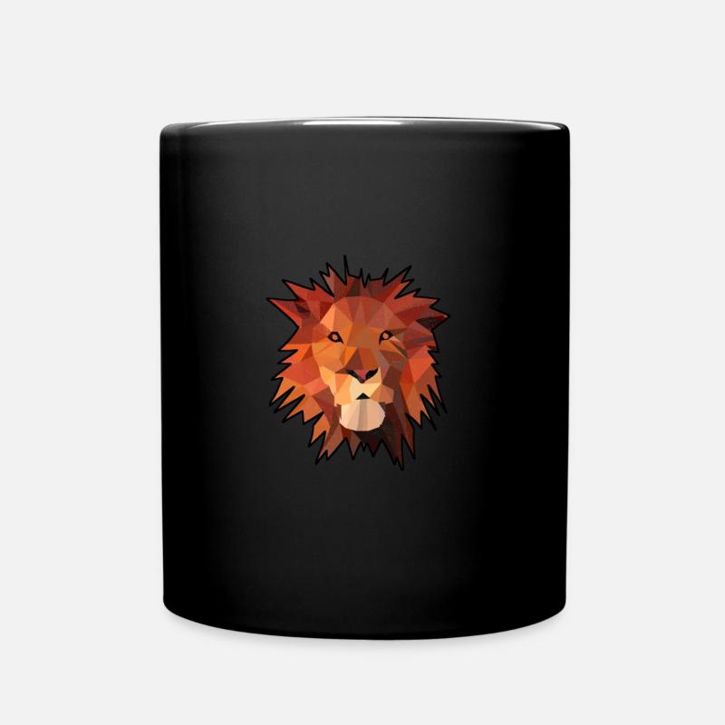 Löwe Geschenk Geschenkidee - Tasse einfarbig - Schwarz