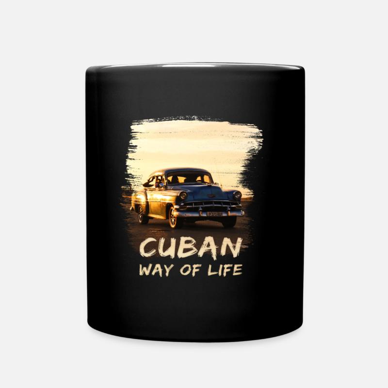 Kuba, Cuba, Cuban way of life, Oldtimer, Urlaub - Tasse einfarbig - Schwarz
