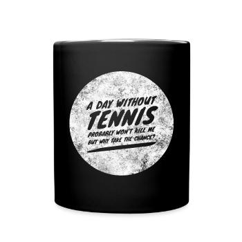 Tennis LiebhaberTennis Tennisspieler Geschenk Tenn - Tasse einfarbig - Schwarz - Vorne