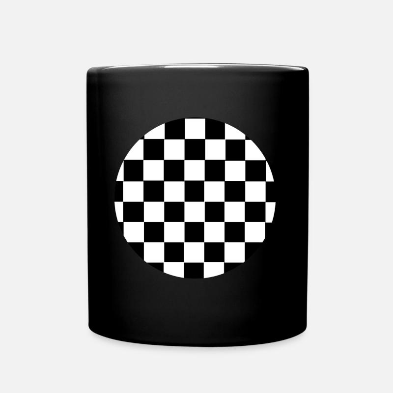 Cercle à damier - Mug uni - noir