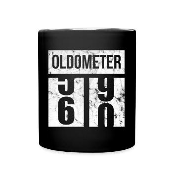 60 Oldometer 60. Geburtstagsgeschenkidee - Tasse einfarbig - Schwarz - Vorne