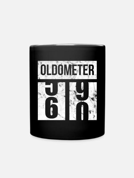60 Oldometer 60th Birthday Gift Idea - Full Colour Mug - black