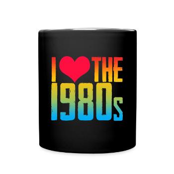 80s I love 80s music - Full Colour Mug - black - Front