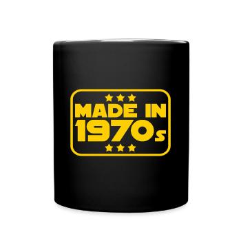 Made in 70s 1970 Born Birthday - Full Colour Mug - black - Front