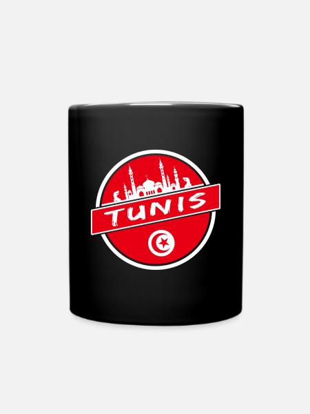 Tunis design avec mosquée / tunisie - Mug uni - noir