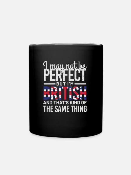 British - Full Colour Mug - black